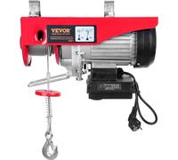 Grúa eléctrica, con capacidad de elevación de 400 kg, cabrestante eléctrico de acero con motor de 850W y 220V, con control remoto inalámbrico, altura de elevación de 12 metros con cable simple, y moto