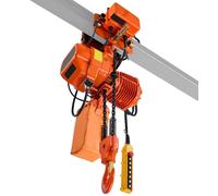 Grúa eléctrica de cadena de 2000 kg, con una altura de elevación de 6,1 metros, grúa de techo trifásica con control remoto inalámbrico de 100 metros y control remoto cableado de 4,8 metros, doble grúa