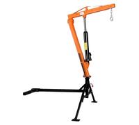 Grúa para camión VEVOR, con capacidad de 680 kg, enganche para camióneta, grúa manual hidráulica con gato hidráulico de 12 toneladas, brazo telescópico giratorio 360°, y brazo plegable para la platafo
