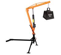 Grúa para camión VEVOR, con capacidad de 680 kg, enganche para camióneta, grúa manual hidráulica con gato hidráulico de 12 toneladas, brazo telescópico giratorio 360°, y brazo plegable para la platafo