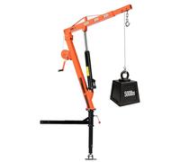 Grúa para camión VEVOR, con capacidad de 680 kg, enganche para camióneta, grúa manual hidráulica con gato hidráulico de 12 toneladas, brazo telescópico giratorio 360°, y brazo plegable para la platafo