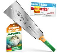 GRÜNTEK Serrucho Japones Sierra Ryoba FUGU 300 mm de corte fino. Serrucho de mano para madera. Hoja dentada en ambos lados.