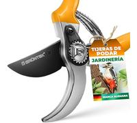 GRÜNTEK Tijeras de Podar de Mano. Tijera podar Pequeñas Recolectora para Vendimiar 215 mm. Podadora Ergonómicas y Ligeras. Herremienta Jardinería Profesional.