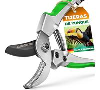 GRÜNTEK Tijeras de podar jardín 195 mm - Tucan NUEVA VERSION - Tijera de podar flores y cortarramas ligéra y pratica