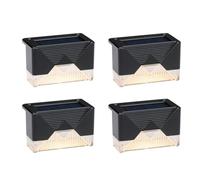 GRUNDIG Juego de 4 lámparas solares para jardín - Luces solares para iluminación de terrazas y vallas, luz blanca cálida, lámpara de jardín, incluye material de fijación, 6-8 horas de duración de la
