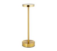 Grundig Lámpara de mesa con batería, interruptor táctil, USB, 3 modos de luz, dorado, 8 x 32 cm