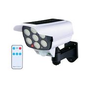 Grundig - Lámpara solar para exteriores LED con sensor de movimiento (120 °(3 a 5 m), luz de seguridad inalámbrica, 3 modos, mando a distancia incluido, montaje en pared, impermeable IP44