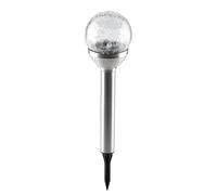 Grundig Lámparas solares para exterior - Lámpara solar para jardín con cambio de color y blanco frío - Iluminación de jardín de acero inoxidable con 6-8H de duración de luz y estaca