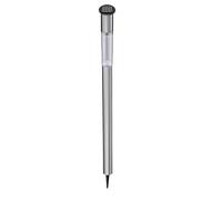 Grundig Luz solar para exteriores - Linterna de jardín con carcasa de acero inoxidable - IP44 resistente a la intemperie luz solar para iluminación de jardín al aire libre