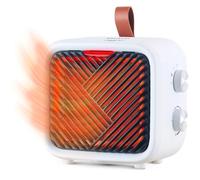 GRUNKEL - Calefactor Cerámico CF-1500CM de 1500W con Calentamiento instantáneo PTC Cerámico| 2 Niveles de Potencia | Termostato Ajustable | Protección Antivuelco y Sobrecalentamiento