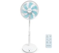 Grunkel Ventilador de pie FS-14T 25W 35 cm 7 aspas 12 velocidades mando a distancia temporizador 7,5h