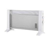 Grunkel - Radiador de Mica de varios elementos de calor 2 niveles de potencia RMC-600-600W - y termostato regulable. Rápido calentamiento aumenta la temperatura de inmediato - Blanco (600W)
