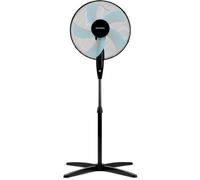 Grunkel Ventilador de Pie de 50W- 16" 40cm de diametro con 3 Velocidades y 5 aspas, Altura Regulable hasta 118cm. Cabezal inclinable, oscilación automatica 90° y cable de 1,4m