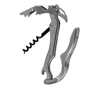 Grunwerg Aperiti Cuchillo de sumiller Drinkware Connoisseur, acero inoxidable, con cortador de láminas y cascanueces, en estuche