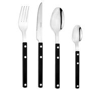 Grunwerg Bistro Juego Cubiertos 24 Piezas Acero Inox 18/0 Negro