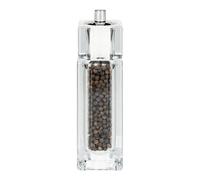 Grunwerg Gmill 15 cm, molinillo de pimienta y salero combinados de acrílico, cuadrado
