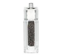 Grunwerg Molinillo de pimienta y salero combinados de acrílico, 13,5 cm, cuadrado