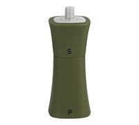 Grunwerg Salero y Pimentero 2 en 1, Plástico, Verde Oliva, 14cm