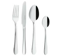 Grunwerg Windsor Juego de Cubiertos Espejo de 24 Piezas en Caja, Acero Inoxidable 18/10, 6 x Cuchillos de Mesa, Tenedores de Mesa, Cucharas de Postre, Cucharillas de Té