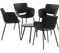Grupo de asientos velvena plástico negro 153x188x80 cm