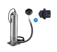 Grupo de presión sumergible DAB Pulsar Dry 30/50 M-NA + DAB Control-D medium Verde / Negro / Acero inoxidable