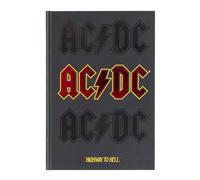 Erik Cuaderno A5 Premium AC/DC – Tapa dura laminada mate, 96 hojas punteado, bolsillo y cinta