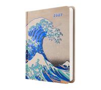 Grupo Erik Agenda 2027 Semana Vista A6 Pequeña Hokusai | Agenda anual 2027, Agenda Semanal, Tapa Dura, Encolada, Marcapáginas, Pegatinas, Bolsillo, A6 11 x 15,5 cm, 12 Meses