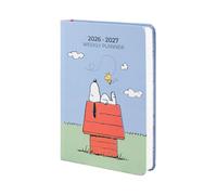 Grupo Erik Agenda Snoopy 2026 2027 pequeña - Agenda escolar 2026 2027 Semana Vista de Bolsillo (Tamaño: A6) para Universidad │ Tapa blanda, Ilustraciones y Pegatinas │ 17 MESES