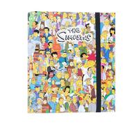 Erik Archivador 2 anillas Simpsons - Carpeta A4 escolar con tapa dura y banda elástica