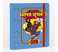 Erik Archivador 4 anillas Spiderman A4 – Separadores, tapa dura y banda elástica para niños y niñas