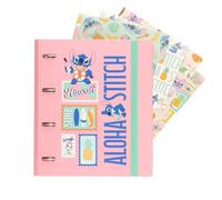 Erik Archivador 4 anillas Stitch A4 - Carpeta con separadores de tapa dura y banda elástica