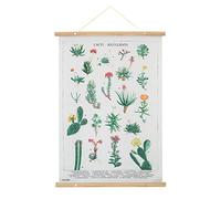 Grupo Erik Banderola Botanical cacti - Póster tela cactus 53x71 cm - Cuadro tela pared, Decoración pared cactus - Póster cactus