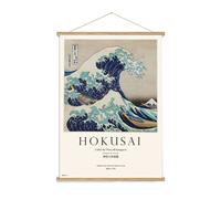 Grupo Erik Banderola La Ola de Kanagawa - Póster tela La Ola de Kanagawa 53x71 cm - Cuadro tela pared | Decoración pared La Ola de Kanagawa - Póster La Ola de Kanagawa