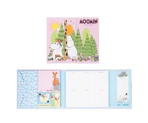 Grupo Erik Bloc de notas Adhesivas Moomin - 6 tamaños diferentes notas adhesivas bonitas + Planificador semanal │ Posee Cierre Mágnetico: Papeleria bonita y material escolar oficina, licencia oficial