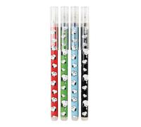 Grupo Erik Boligrafos Borrables Snoopy - Pack de 4 Boligrafos | de Gel de Colores: Negro, Rojo, Azul y Verde, Material Escolar y Papeleria Oficial