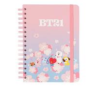 Erik Libreta A5 BT21 Niña – Cuaderno punteado Bullet Journal, Tapa dura Cherry Blossom, 180 págs