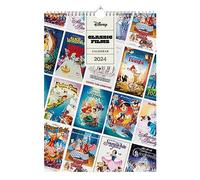 Grupo Erik Calendario 2024 A3 Disney Classic Film - Calendario 2024 pared A3 con ilustraciones - Calendario Disney 2024 - Calendario pared 2024