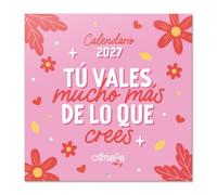 Grupo Erik Calendario 2027 Pared Amélie - Almanaque 16 Meses 30x30cm | Planificador Mensual, 12 Ilustraciones en Sobre Protector, En Español
