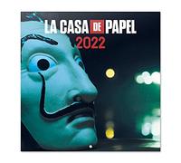 Grupo Erik Calendario La Casa de papel 2022 - Calendario 2022 pared - Calendario pared│ Calendario 2022 - Calendario mensual - La casa de papel merchandising - Producto con licencia oficial