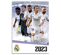 Grupo Erik Calendario pared A3 Real Madrid 2023 - Calendario 2023 Real Madrid - Calendario 2023 pared A3│ Calendario Real Madrid - Calendario A3 - Producto con licencia oficial
