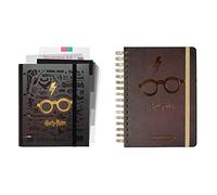 Grupo Erik - Carpeblock 4 anillas Gafas, Harry Potter, A4 (26x32 cm) CBK0068 + ERIK - Cuaderno de notas A5, Bullet Journal Harry Potter Glasses (15,6x21,6 cm)