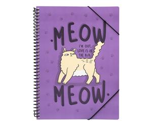 Grupo erik carpeta fundas plastico a4 gato meow meow