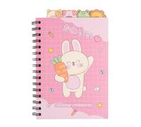 Grupo erik cuaderno a5 kawaii - bloc de notas rosa con 4 separadores -