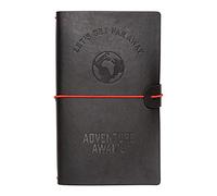 Grupo Erik Cuaderno de viaje Wanderlust - cuero sintético 19,6X12 cm | Diario personal niño - Bloc notas negro - licencia oficial