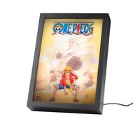 Erik – Cuadro ilustrado One Piece – Póster enmarcado con iluminación LED 3 tonos 5 niveles 20x28 cm