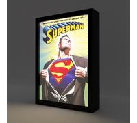 Grupo Erik Cuadro Superman Comic DC - Marco Regalo Friki Accesorios Luz Led