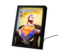 Erik Cuadro Superman Comic DC – Marco regalo con luz LED, 3 tonos y 5 niveles, 20x28 cm