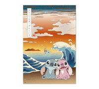 Erik Póster Disney Stitch & Angel in Japan – Lámina decorativa 61 x 91,5 cm a todo color
