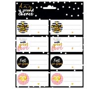 Grupo Erik Editores ELE0244 - Pack de 16 etiquetas con diseño Glitter Stars, 15.8 x 20 cm