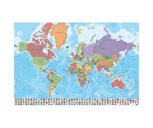 Grupo erik editores poster mapa mundo italia fisico politico (editado